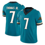 J.Jaguars #7 Brian Thomas Jr. Player Teal Prowler Throwback Vapor F.U.S.E. Limited Home Game Gdoa Stitched Jerseys