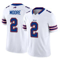 B.Bills #2 DJ Moore Player White Vapor F.U.S.E. Jersey Limited Home Game Gdoa Stitched Jerseys