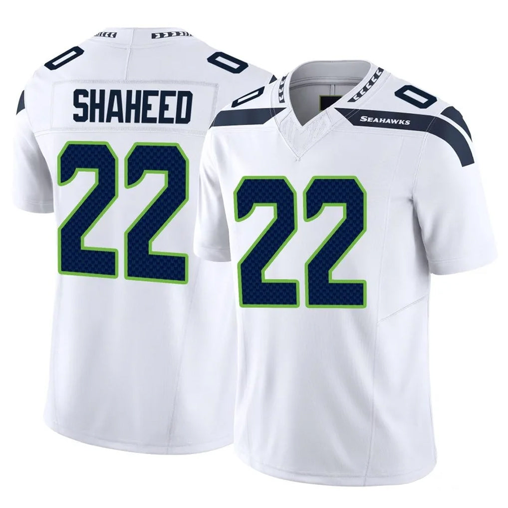 S.Seahawks #22 Rashid Shaheed Player White Limited Vapor F.U.S.E. Home Game Gdoa Stitched Jerseys