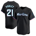 M.Marlins #21 Graham Pauley Player Black  Home Limited Fdoa Stitched Jerseys