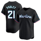 M.Marlins #21 Graham Pauley Player Black  Home Limited Fdoa Stitched Jerseys