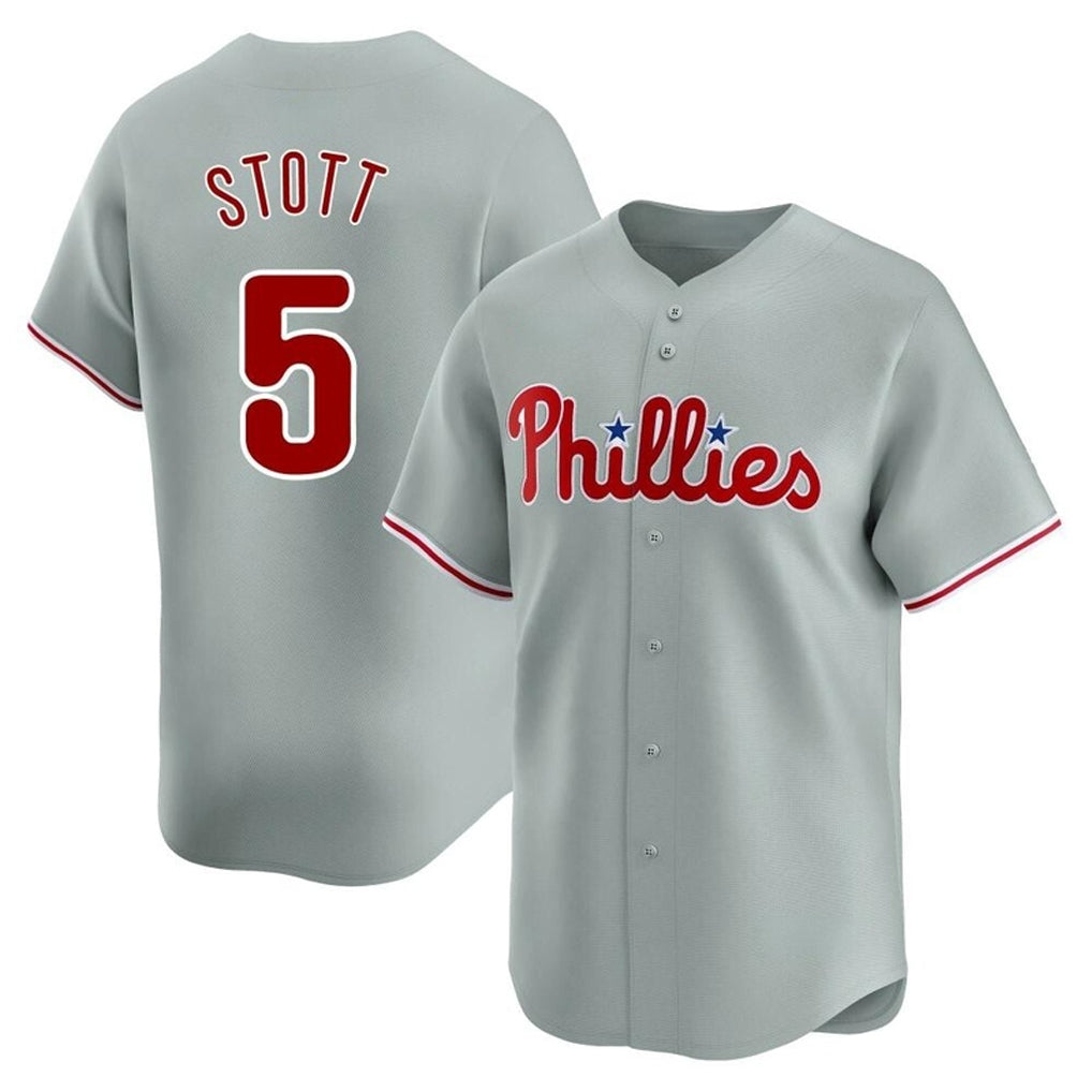 P.Phillies #5 Bryson Stott Player Gray Home Limited Fdoa Stitched Jerseys