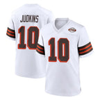 C.Browns #10 Quinshon Judkins Player White Alternate Home Game Gdoa Stitched Jerseys