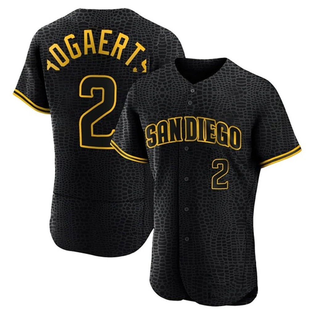 S.Diego Padres #2 Xander Bogaerts Player Black Snake Skin City Home Limited Elite Fdoa Stitched Jerseys
