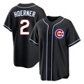 C.Cubs #2 Nico Hoerner Player Black Fashion Out Game Gdoa Stitched Jerseys
