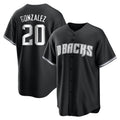 A.Diamondbacks #20 Luis Gonzalez Player Black Game Home Gdoa Stitched Jerseys