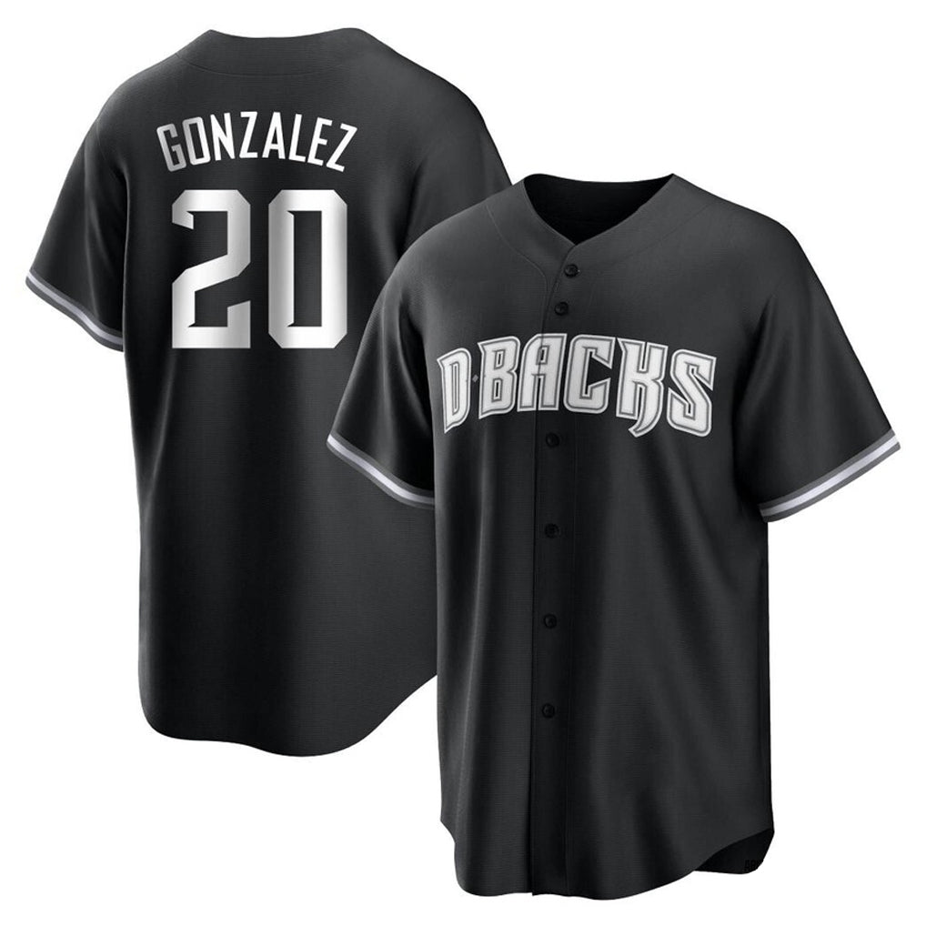 A.Diamondbacks #20 Luis Gonzalez Player Black Game Home Gdoa Stitched Jerseys