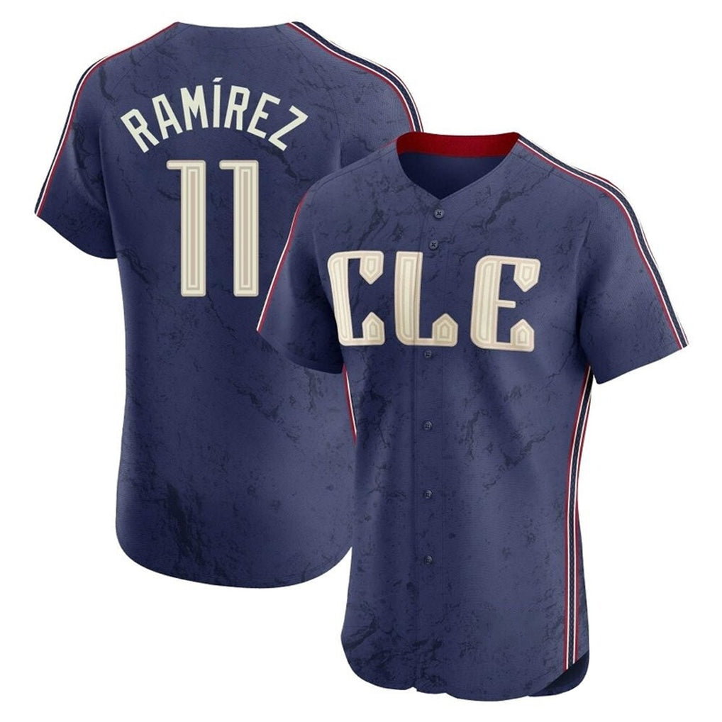C.Guardians #11 Jose Ramirez Player Navy City Connect Limited Elite Home Gdoa Stitched Jerseys