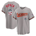 B.Orioles #8 Cal Ripken Player Gray USA 250 Fourth of July Home Game Gdoa Stitched Jerseys