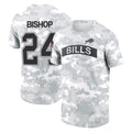 B.Bills #24 Cole Bishop Player Arctic Camo Salute to Service T-Shirt Hoodies Gdoa Stitched Jerseys