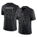 D.Cowboys #52 Tyler Booker Player Black Limited Reflective Home Game Gdoa Stitched Jerseys