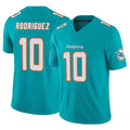 M.Dolphins #10 Jacob Rodriguez Player Aqua Limited Vapor F.U.S.E. Home Game Gdoa Stitched Jerseys