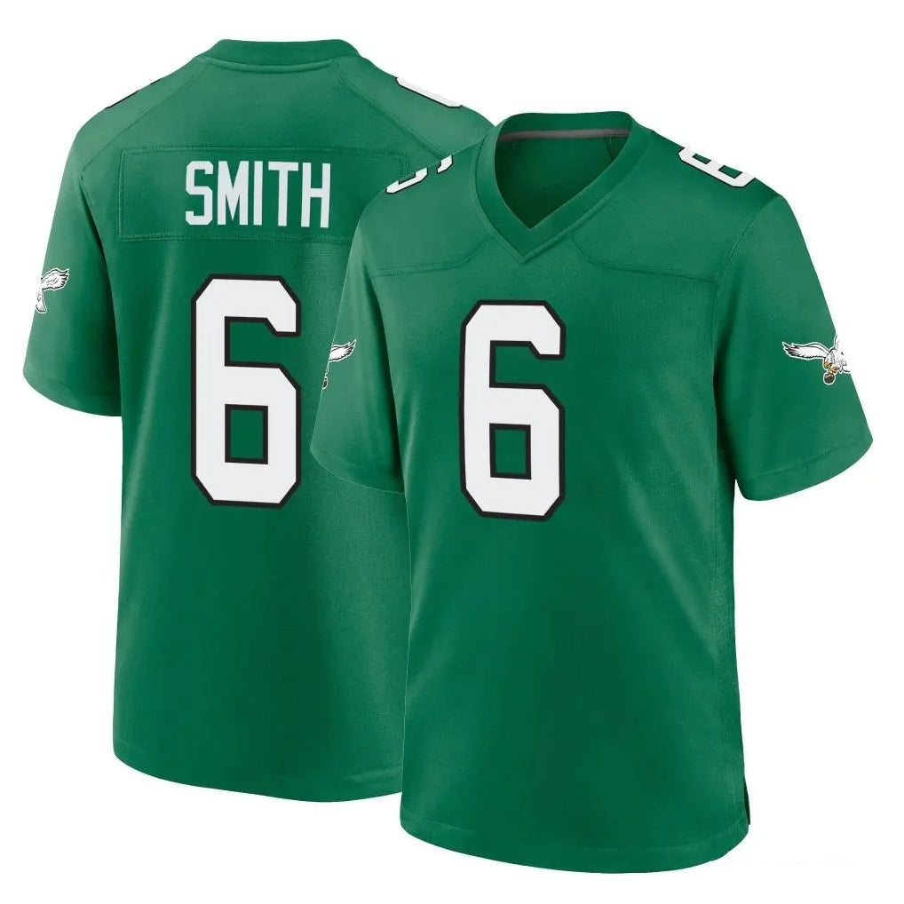 P.Eagles #6 DeVonta Smith Player Green Kelly Alternate Home Game Gdoa Stitched Jerseys