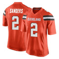 C.Browns #2 Shedeur Sanders Player Orange Home Game Gdoa Stitched Jerseys