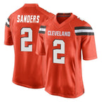C.Browns #2 Shedeur Sanders Player Orange Home Game Gdoa Stitched Jerseys