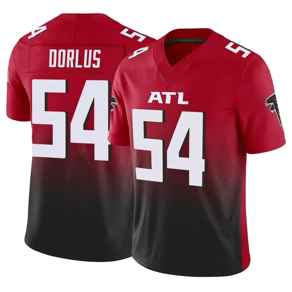 A.Falcons #54 Brandon Dorlus Player Red Vapor F.U.S.E. Limited Home Game Gdoa Stitched Jerseys