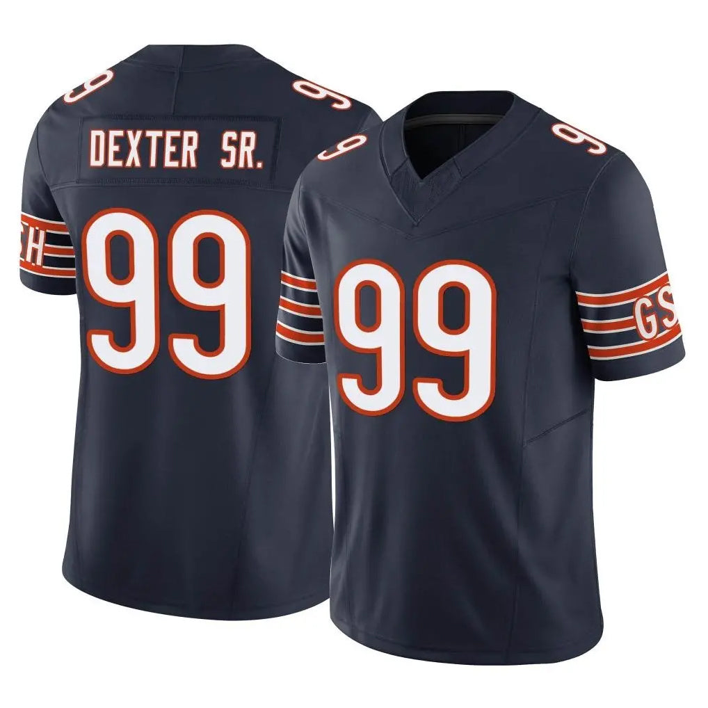 C.Bears #99 Gervon Dexter Sr. Player Navy Vapor F.U.S.E. Limited Home Game Gdoa Stitched Jerseys