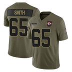 KC.Chiefs #65 Trey Smith Player Olive 2025 Salute To Service Limited Game Gdoa Stitched Jerseys