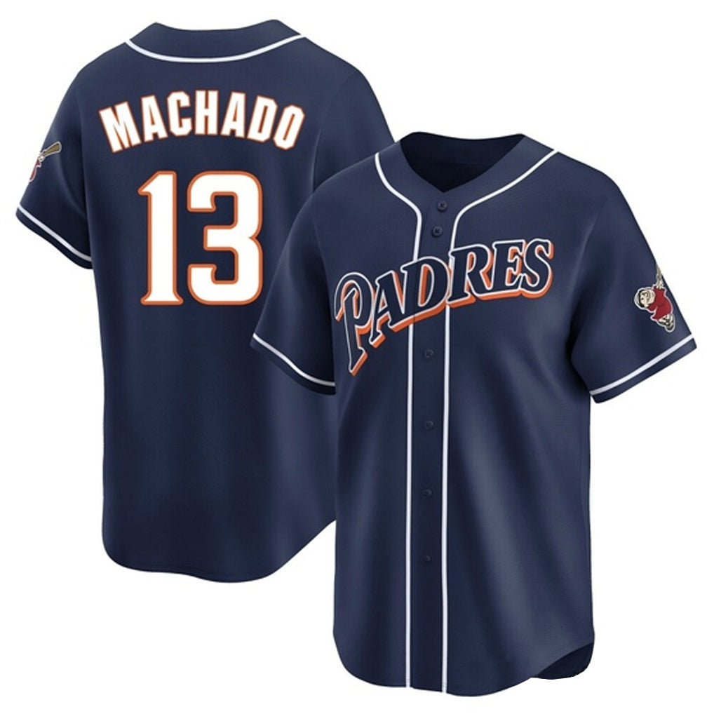 S.Diego Padres #13 Manny Machado Player Navy Cooperstown Collection Limited Home Fdoa Stitched Jerseys
