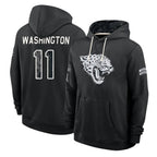 J.Jaguars #11 Parker Washington Player 2026 Black Logo Pullover Hoodies Limited Game Gdoa Stitched Jerseys