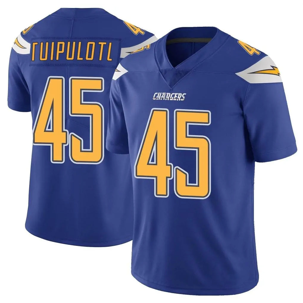 LA.Chargers #45 Tuli Tuipulotu Player Royal Limited Color Rush Vapor Untouchable Home Game Gdoa Stitched Jerseys