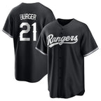 T.Rangers #21 Jake Burger Player Black Home Limited Fdoa Stitched Jerseys