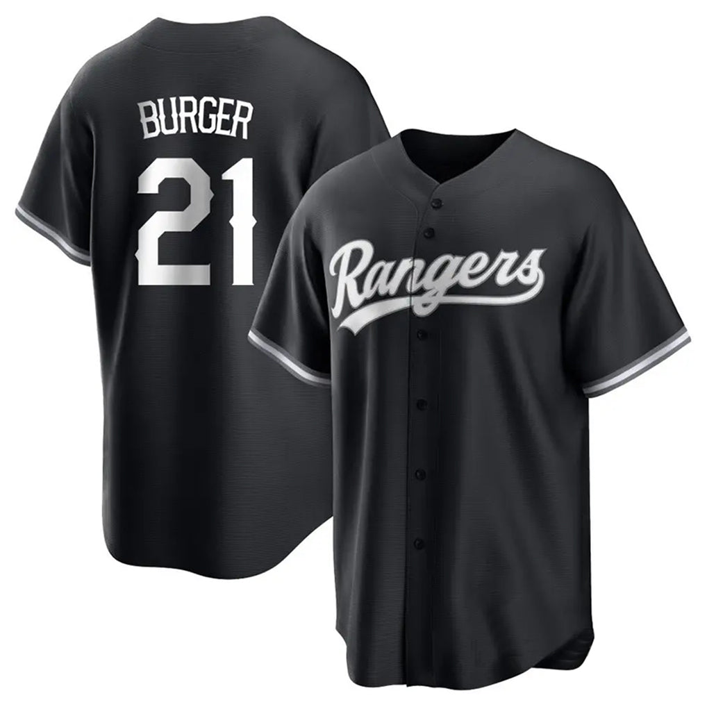 T.Rangers #21 Jake Burger Player Black Home Limited Fdoa Stitched Jerseys