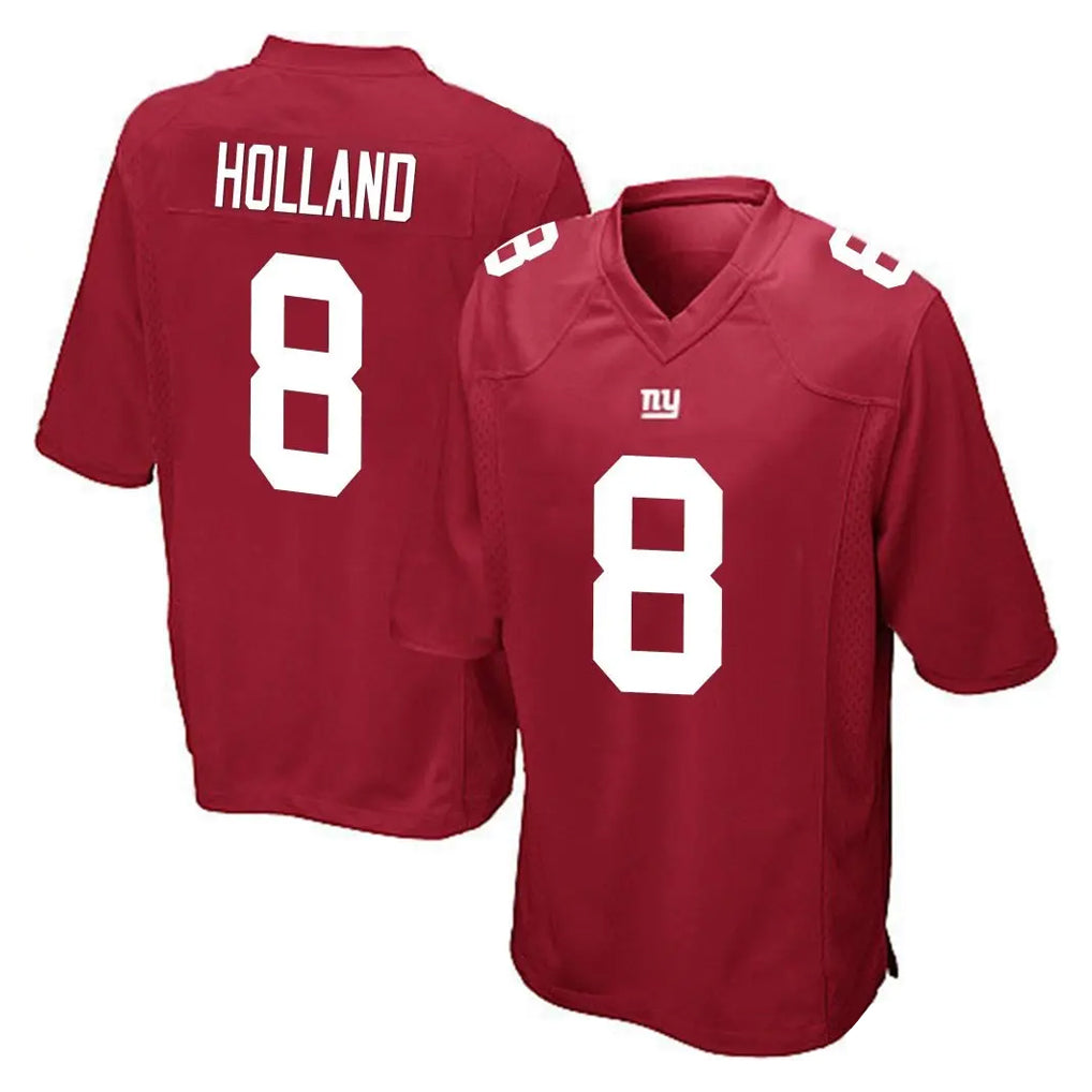 NY.Giants #8 Jevon Holland Player Red Home Game Gdoa Stitched Jerseys