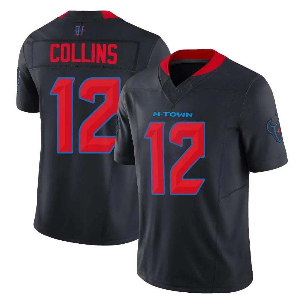 H.Texans #12 Nico Collins Player Navy Limited 2nd Alternate Vapor F.U.S.E. Home Game Gdoa Stitched Jerseys