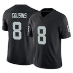LV.Raiders #8 Kirk Cousins Player Black Limited Vapor F.U.S.E. Home Game Gdoa Stitched Jerseys