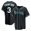 S.Mariners #3 J.P. Crawford Player Black Fashion Home Limited Fdoa Stitched Jerseys