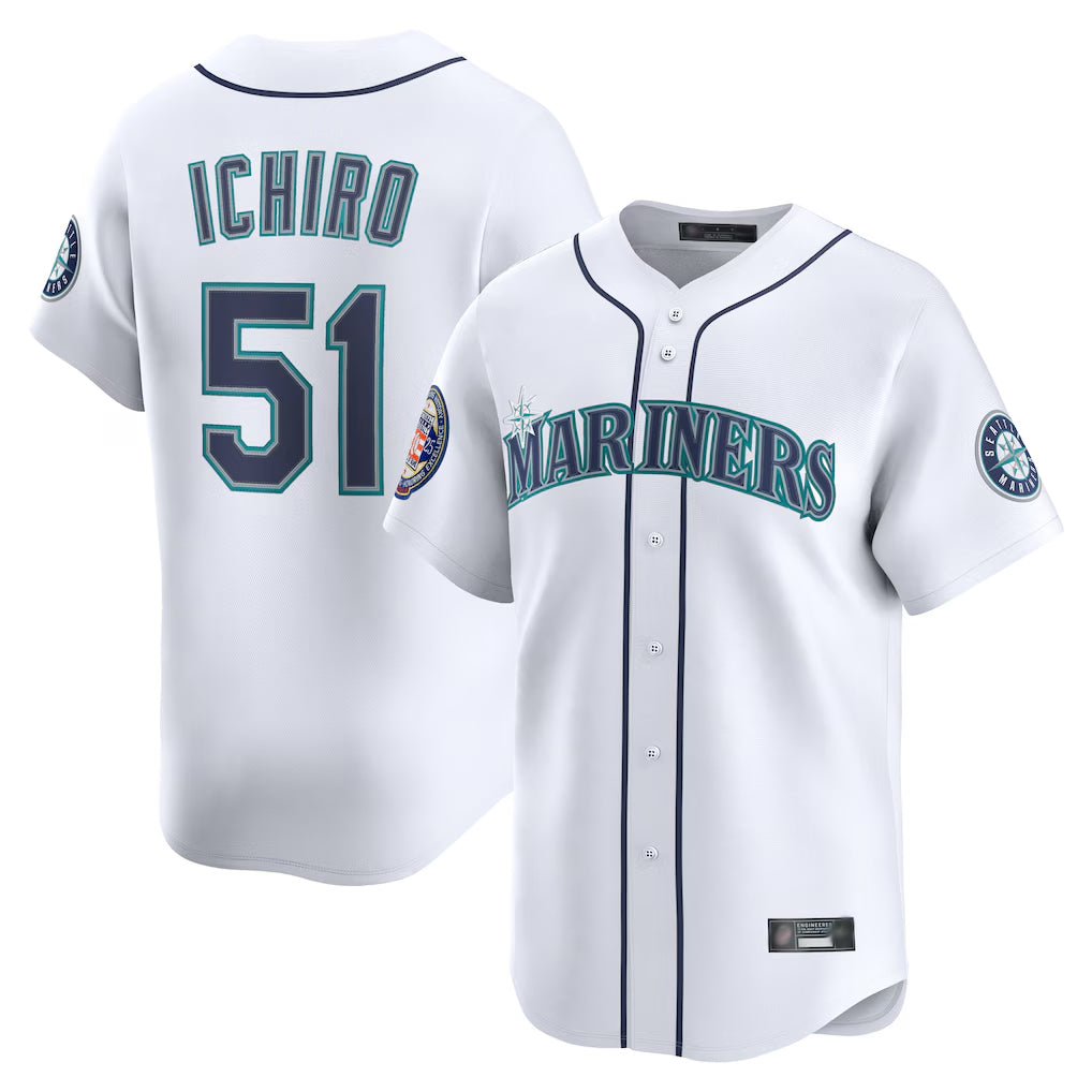 S.Mariners #51 Ichiro Suzuki Player White 2025 National Hall of Fame Home Limited Fdoa Stitched Jerseys