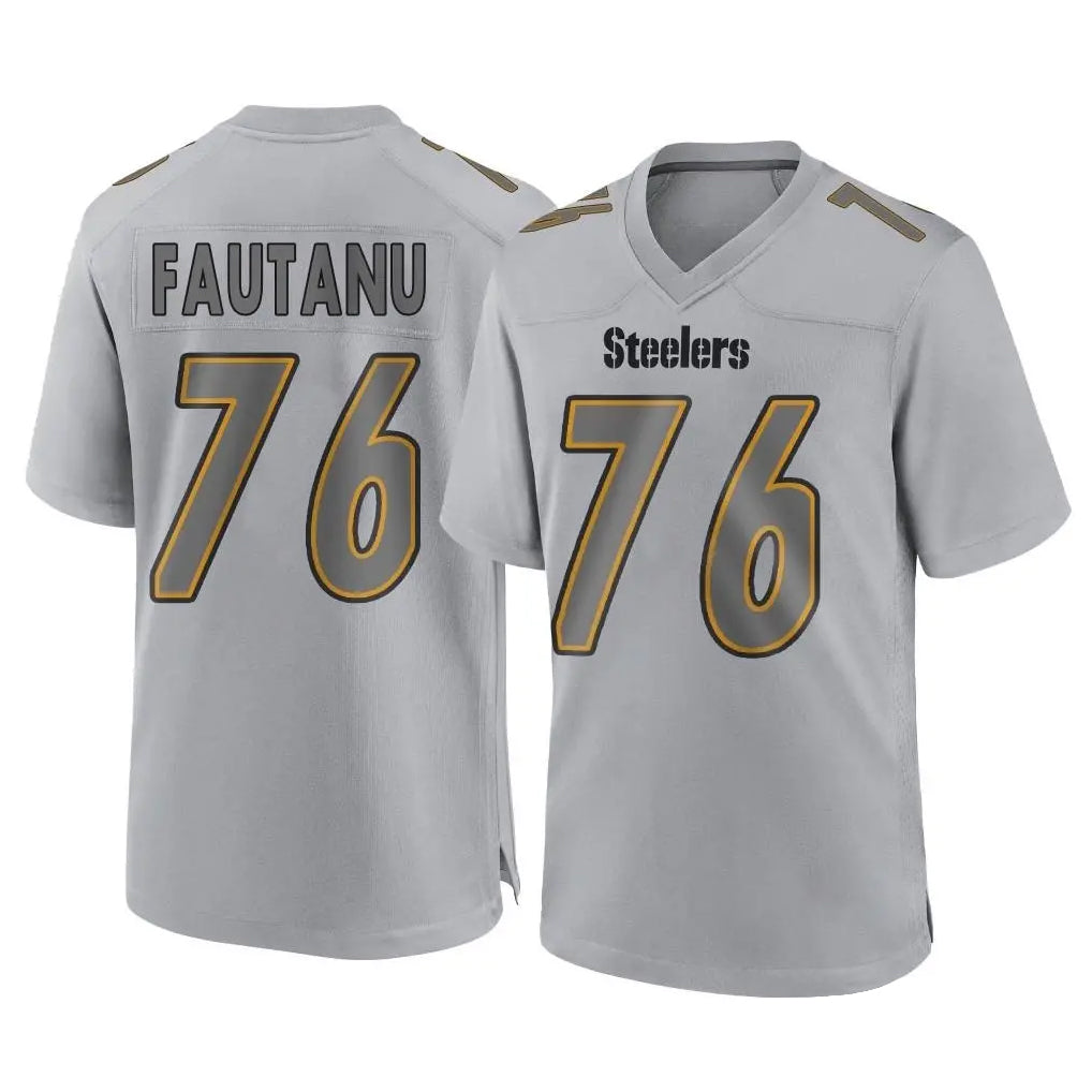 P.Steelers #76 Troy Fautanu Player Gray Atmosphere Fashion Home Game Gdoa Stitched Jerseys