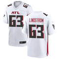 A.Falcons #63 Chris Lindstrom Player White Home Game Gdoa Stitched Jerseys