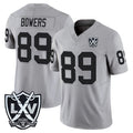 LV.Raiders #89 Brock Bowers Player Gray 2026 Vapor Limited Home Game Gdoa Stitched Jerseys