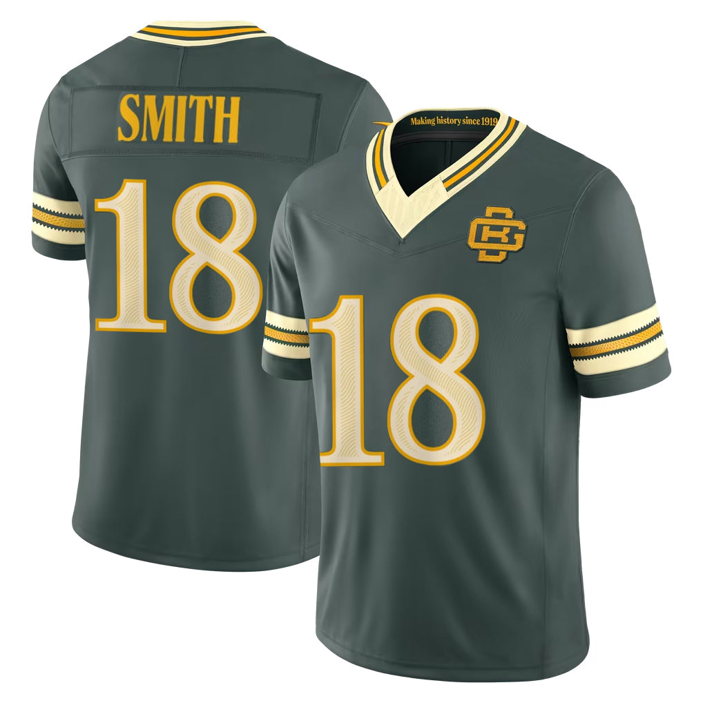 GB.Packers #18 Jonnu Smith Player Green Limited 2026 Rivalries Collection Home Game Gdoa Stitched Jerseys