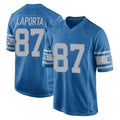 D.Lions #87 Sam LaPorta Player Blue Vapor Untouchable Throwback Game Gdoa Stitched Jerseys