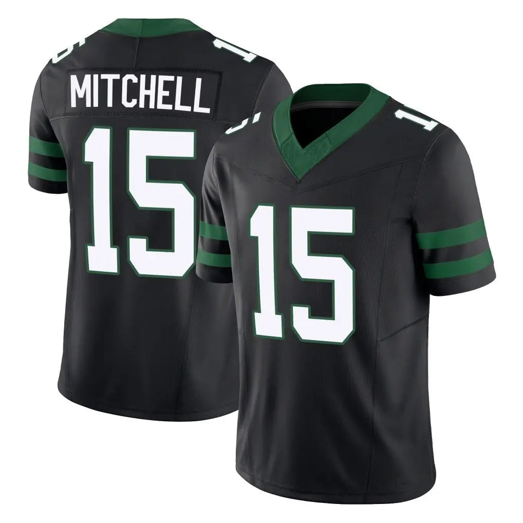 NY.Jets #15 Adonai Mitchell Player Black Limited Legacy Vapor F.U.S.E. Home Game Gdoa Stitched Jerseys