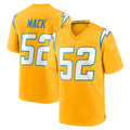 LA.Chargers #52 Khalil Mack Player Gold Home Game Gdoa Stitched Jerseys