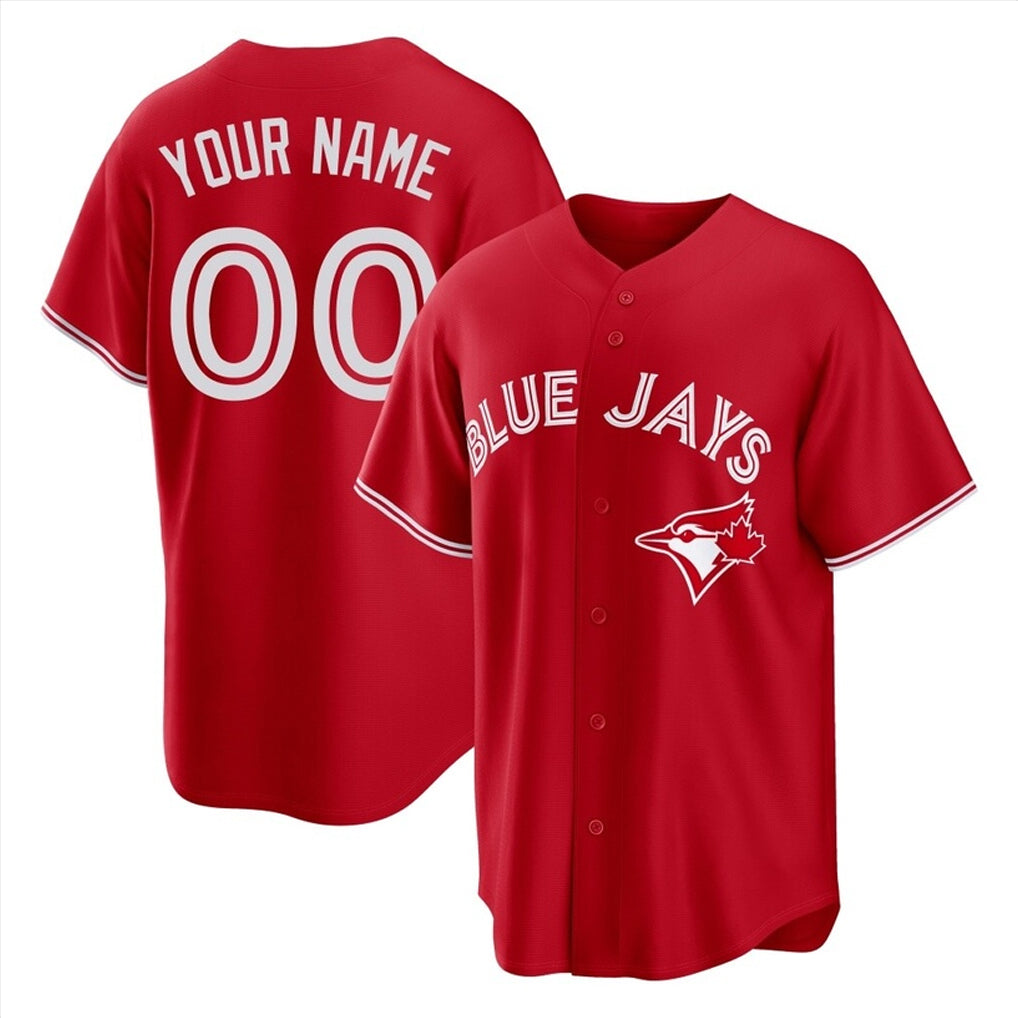 Custom T.Blue Jays Red Home Game Any Name & Number Gdoa Stitched Jerseys