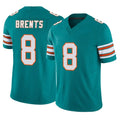 M.Dolphins #8 JuJu Brents Player Aqua Limited Alternate Vapor F.U.S.E. Home Game Gdoa Stitched Jerseys