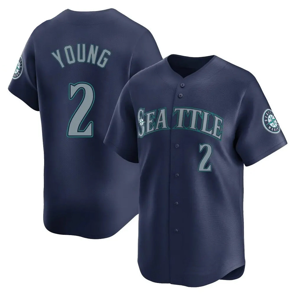 S.Mariners #2 Cole Young Player Navy Home Limited Fdoa Stitched Jerseys