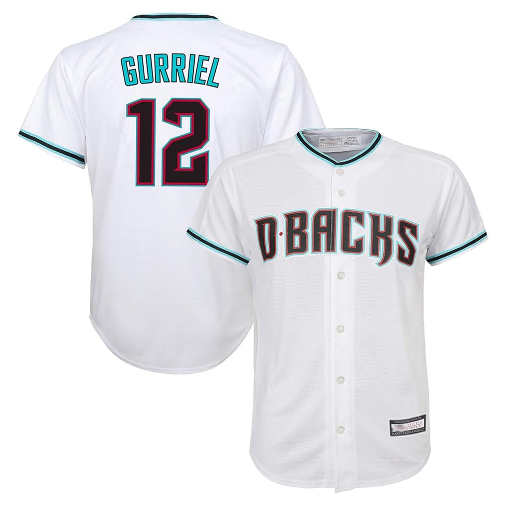 A.Diamondbacks #12 Lourdes Gurriel Jr Player White World Series Home Game Gdoa Stitched Jerseys