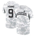 C.Panthers #9 Bryce Young Player Arctic Camo Salute to Service T-Shirt Hoodies Gdoa Stitched Jerseys