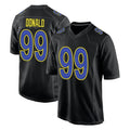 LA.Rams #99 Aaron Donald Player Black Fashion Limited Home Game Gdoa Stitched Jerseys