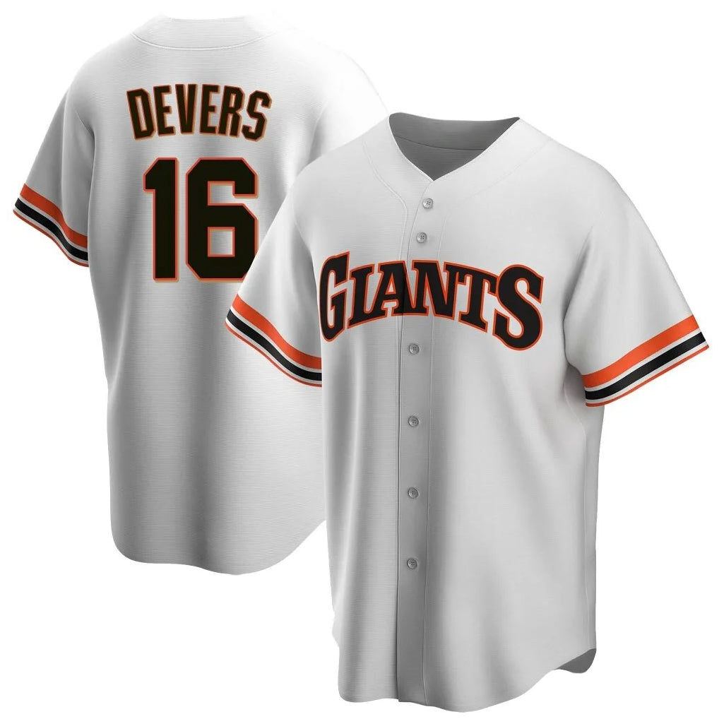 SF.Giants #16 Rafael Devers Player White Throwback Cooperstown Collection Home Game Fdoa Stitched Jerseys
