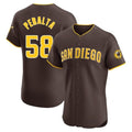 S.Diego Padres #58 Wandy Peralta Player Brown Home Limited Elite Fdoa Stitched Jerseys