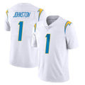 LA.Chargers #1 Quentin Johnston Player White Limited Vapor Untouchable Home Game Gdoa Stitched Jerseys