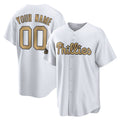 Custom P.Phillies Gold All-Star Home Game Any Name & Number Gdoa Stitched Jerseys