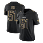 NO.Saints #51 Cesar Ruiz Player Black Impact Limited Home Game Gdoa Stitched Jerseys